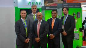 Ein Team von Keba auf der Automation Expo in Mumbai.