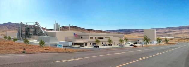 Die Fulcrum Biofuels-Anlage in Storey County nahe Reno, Nevada.