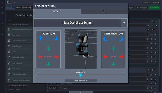 drag&bot bietet verschiedene Bedien- und Eingabehilfen, sogenannte Wizards, die den Nutzer bei der Parameterierung des Programmablaufs unterstützen.