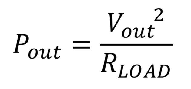 Abbildung 4: Die Ausgangsleistung berechnet sich nach folgender Formel.