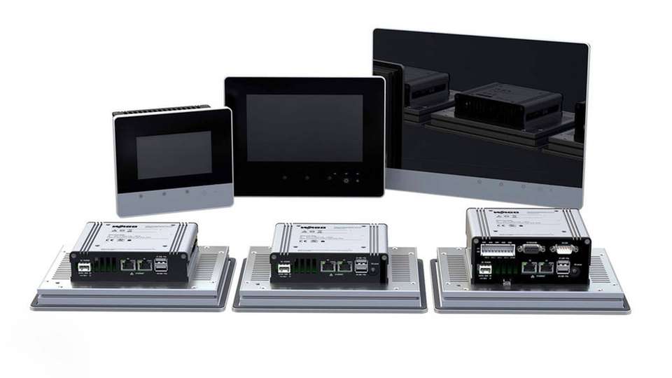 Wago Touch Panels 600 in verschiedenen Bauformen und Schnittstellenausstattungen.