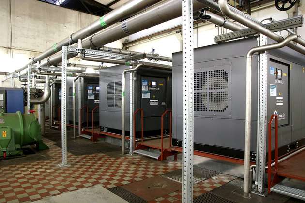 Vier Turbokompressoren des Typs ZH 500+ versorgen nun das Niederdrucknetz mit Druckluft.