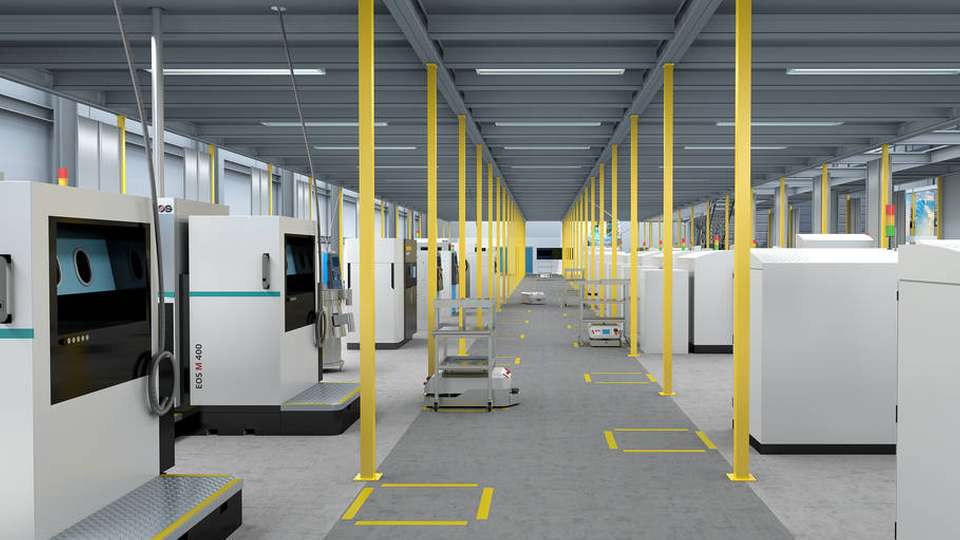 Die Investition von 30 Millionen Euro in die neue hochmoderne 3D-Druck-Fabrik von Materials Solutions in Großbritannien ermöglicht das Wachstum des Geschäfts, indem sich die Kapazität der 3D-Drucker auf 50 verdoppelt.