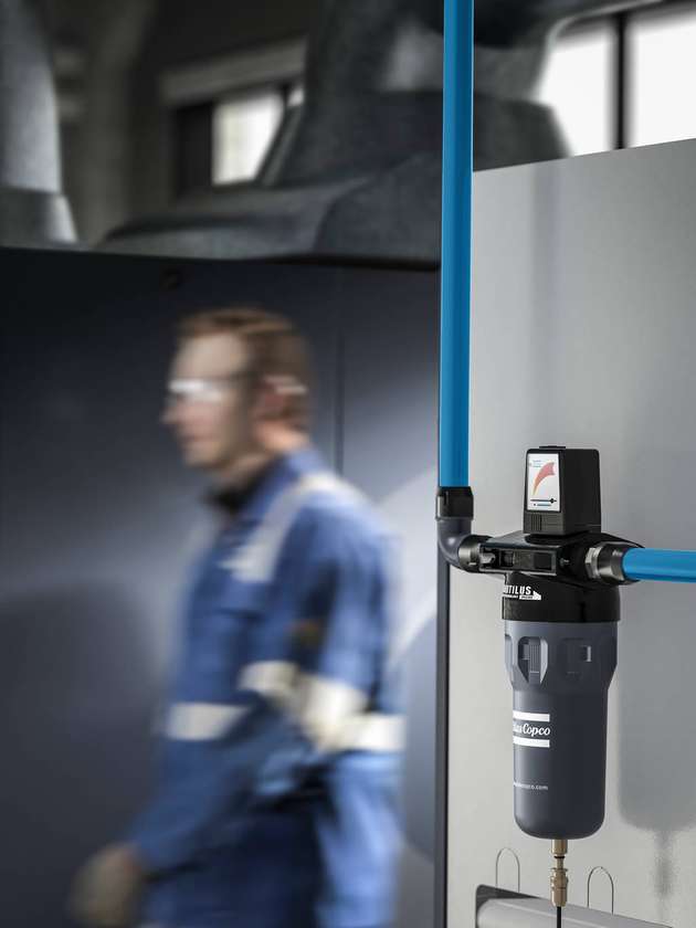 Die UD+-Druckluftfilter von Atlas Copco sind energie- und platzsparend.