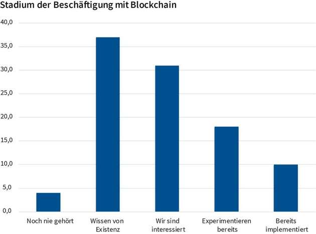 Die unterschiedlichen Stadien der Beschäftigung mit Blockchain.