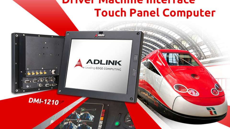 Der neue Driver-Machine-Interface (DMI) Touchpanel-Computer DMI-1210 aus dem Hause Adlink.