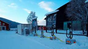 Die Ladestation in Åre.