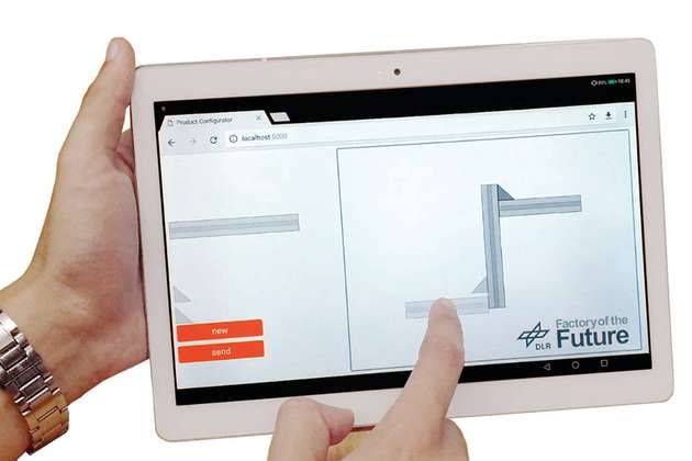 Künftig soll der Werker einfach zum Tablet-PC greifen, das gewünschte Produkt intuitiv eingeben, und das Montagesystem baut es dann zusammen.