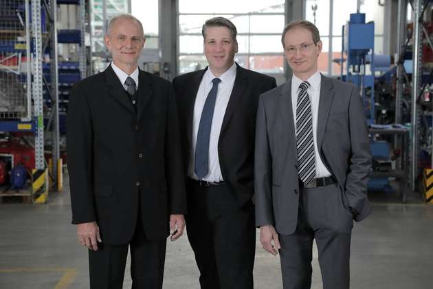 Die Geschäftsführer von Vogelsang, von links nach rechts: Hugo Vogelsang, David Guidez und Harald Vogelsang.