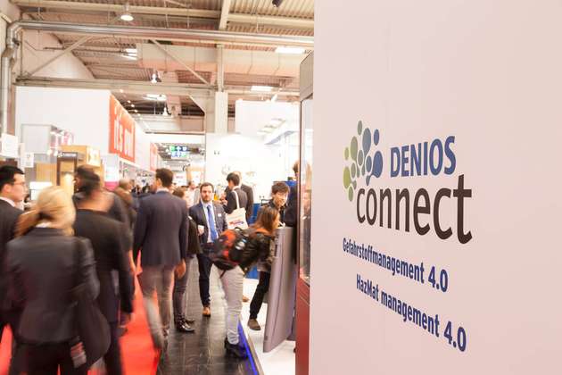 Auf seinem Messestand stellt Denios unter anderem das Überwachungs- und Alarmsystem Denios connect vor.