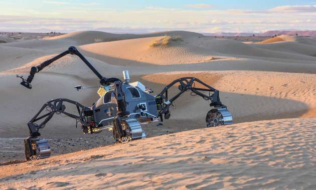 Der DFKI-Rover SherpaTT durchquerte autonom die marrokanische Wüste und legte dabei eine Strecke von über 1,3 km zurück.