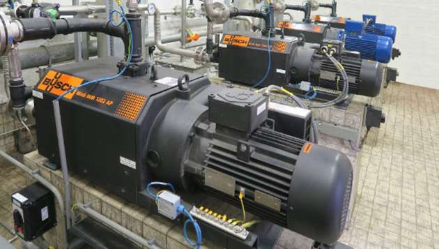 Vier Mink-Kompressoren verdichten und transportieren das Biogas.
