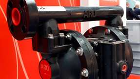 Auf der Hannover Messe 2019 war die 1-Zoll-Anschluss-Version der neuen leitfähigen Aro-Pumpen zu sehen.