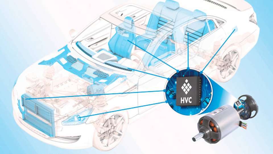 Der HVC-4420F-Controller lässt sich direkt mit dem Automotive-Bordnetz verbinden.