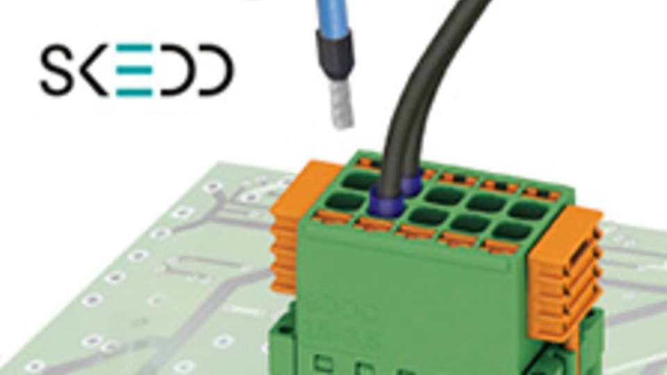 Ein doppelreihiger Steckverbinder SDDC 1,5 von Phoenix Contact.