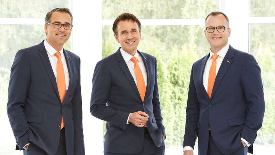 Das Kübler-Management, von links nach rechts: Lothar Kübler und Gebhard Kübler, geschäftsführende Gesellschafter, und Martin Huth, neuer Geschäftsführer im Bereich Vertrieb und Marketing.