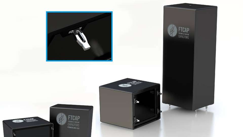 Für die Montage auf Platinen bietet FTCAP die beiden Filmkondensatoren PowerLink und Joule Cap an, die auch in einer Variante mit Einpresskontakten erhältlich sind.