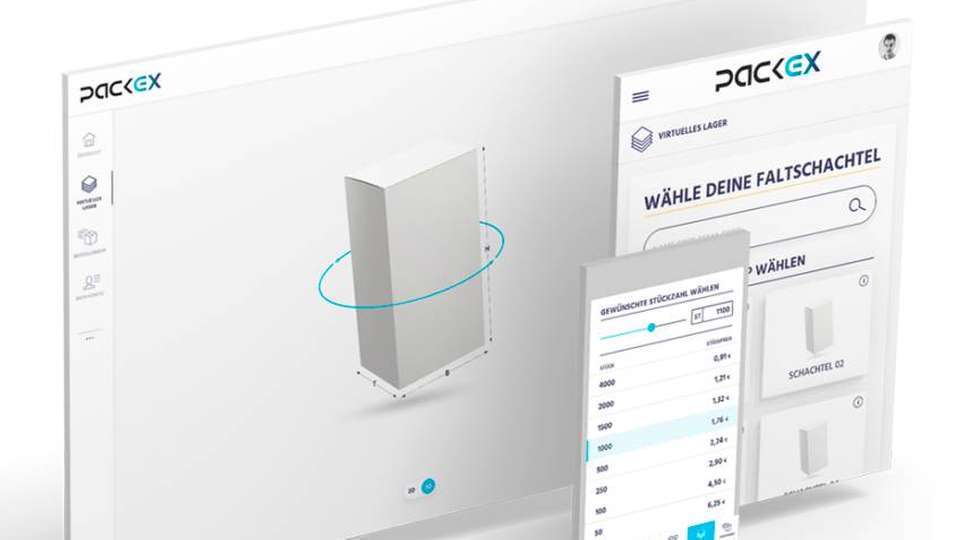 Flexible Designs: Mit der PackEx-B2B-App lassen sich nach Belieben Faltschachteln für Pharmazeutika konfigurieren und bestellen.