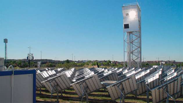 Die Sun-to-Liquid-Solaranlage in Mósteles bei Madrid.