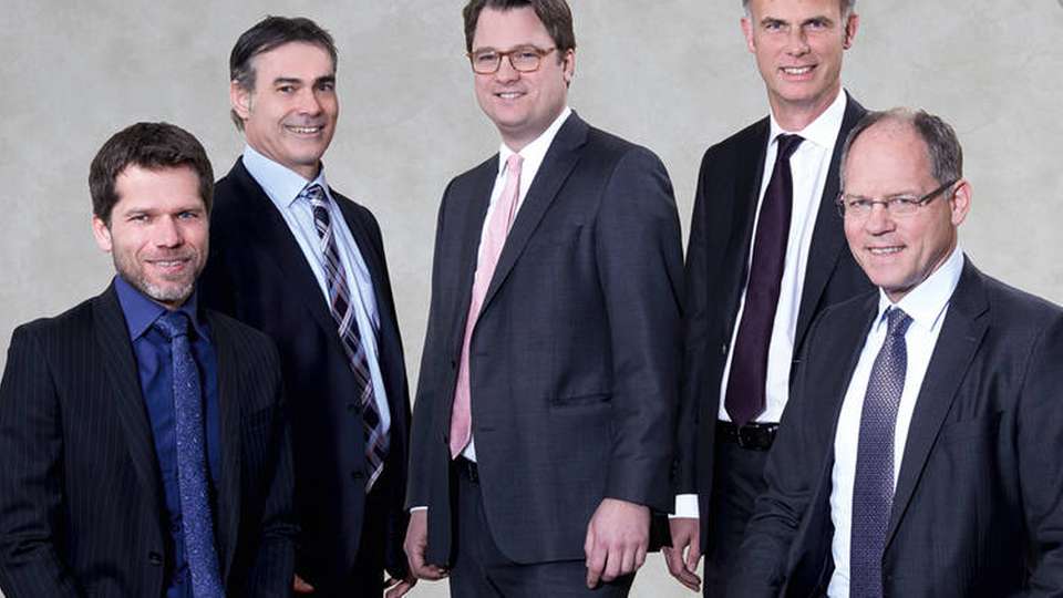 Der Vorstand der IFM-Unternehmensgruppe, von links nach rechts: Martin Buck, Benno Kathan, Christoph von Rosenberg, Michael Marhofer und Dr. Thomas May.