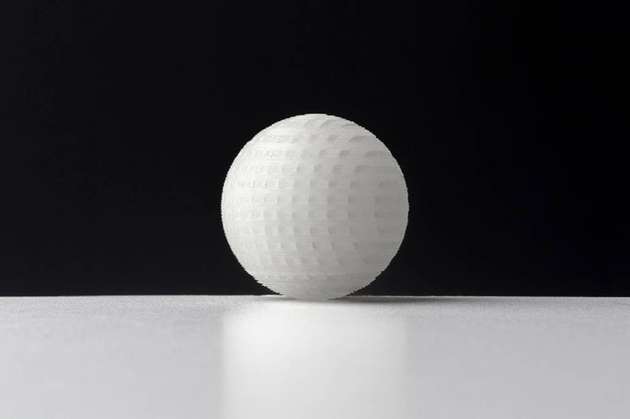 Dreidimensionale Abbildung einer Kugel, gedruckt vom Aceo-Imagine-Series-K2-Drucker.