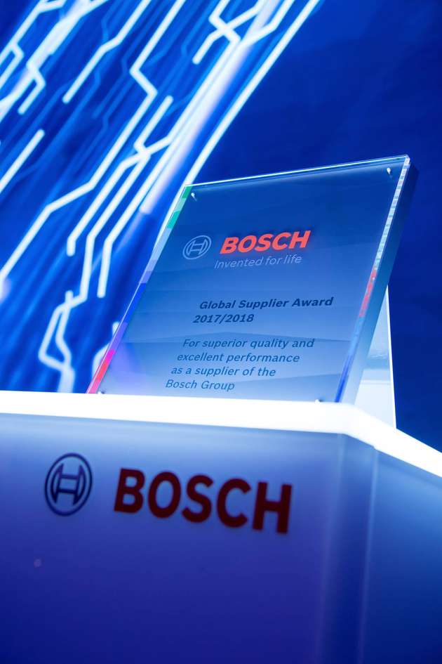 Der Bosch Global Supplier Award wurde dieses Jahr zum 16. Mal verliehen.
