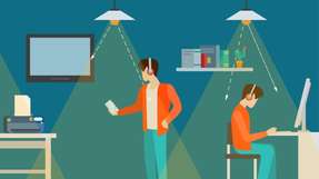 Daten im Licht: Mit Li-Fi-Technologie kann das bislang ungenutzte Lichtspektrum zur Vernetzung von Geräten erschlossen werden.