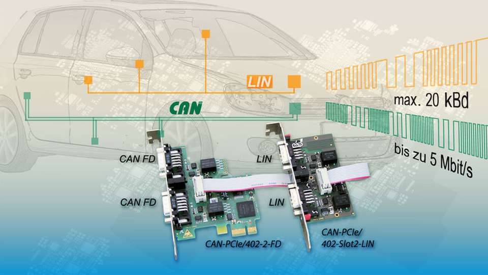Die LIN-Adapterkarte eignet sich für kostensensible Automotive-Anwendungen.