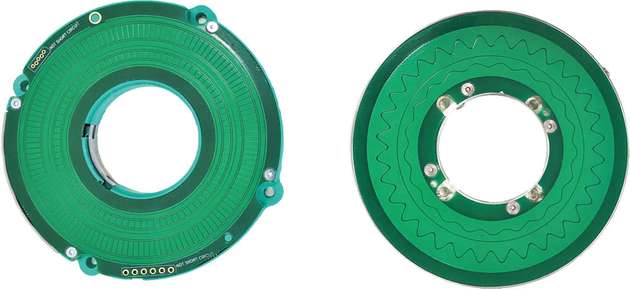 Rotor und Stator – die kapazitative Messtechnik setzt auf verschieden gestaltete leitfähige Oberflächen.