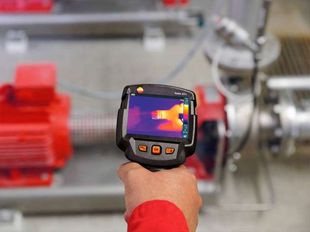 Thermografische Messung mit der Wärmebildkamera testo 871.