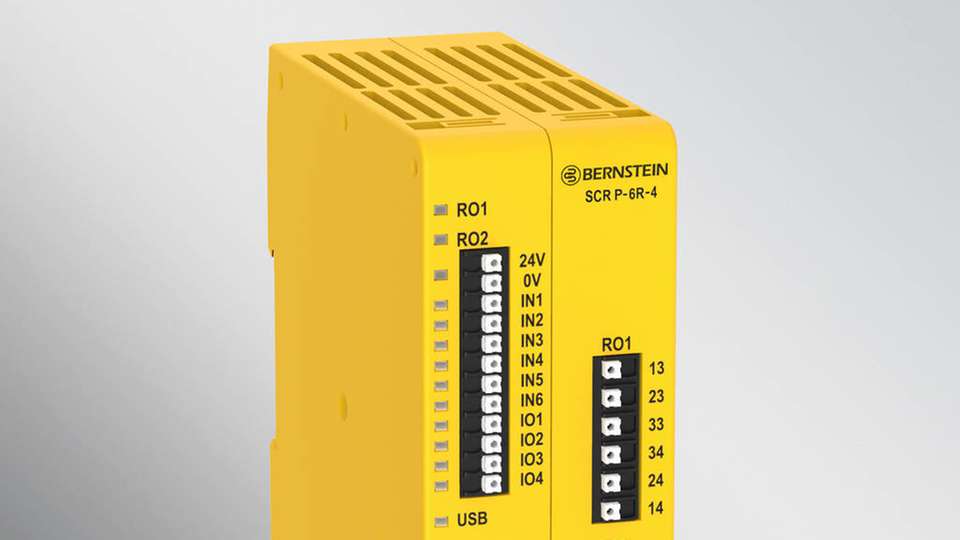 Wo bisher vielfach mehrere Sicherheitsrelais benötigt wurden, kommt nun das neu entwickelte, programmierbare SCR P zum Einsatz.