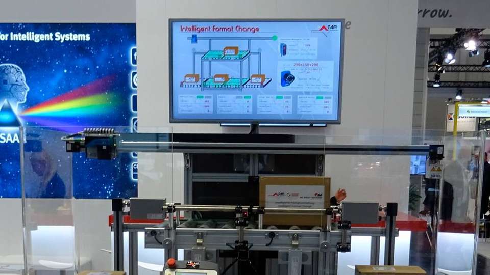 Auf der Messe präsentiert Lenord + Bauer ein Modell mit der Visualisierungssoftware zur automatischen Formatverstellung.