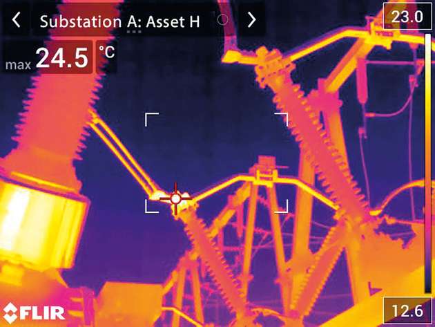 Wärmebildkameras wie die T860 von Flir zeigen Hotspots auf.