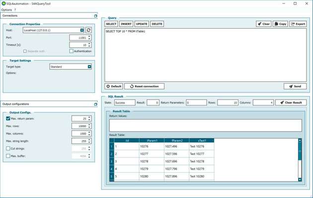 Mit dem Query Tool lassen sich SQL-Abfragen einfach testen.