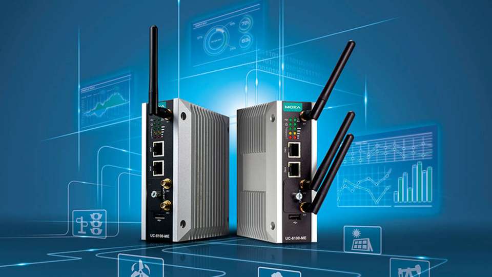 Moxas Microsoft Azure-fähige IIoT-Edge-Gateway-Lösung ermöglicht Konnektivität von Edge zu Cloud.