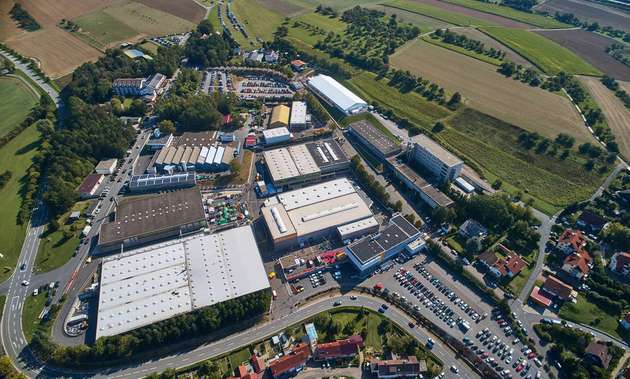 Das Azo-Firmengelände in Osterburken erstreckt sich auf rund 70.000 m2.