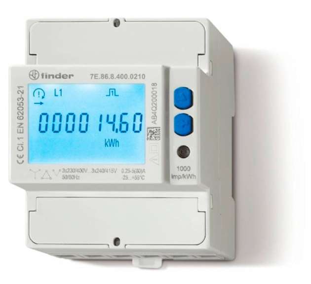 Für die genaue Abrechnung der Ladevorgänge sind Stromzähler in der Ladestation unverzichtbar. Der elektronische Wirkstromzähler der Serie 7E von Finder ist dafür geeignet: Er erfasst alle Ladeparameter und verfügt über diverse Schnittstellen zur Fernauslesung sämtlicher Werte.