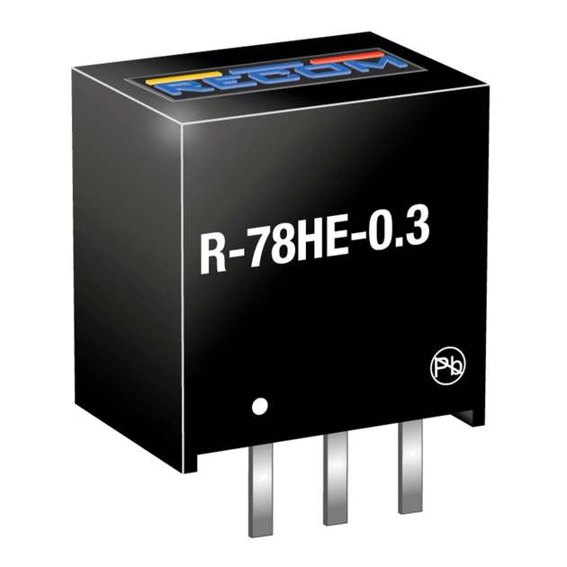 Die R-78HE-Serie kommt im platzsparenden Standard-SIP3-Gehäuse.