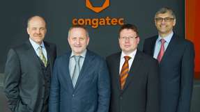 Der neue Vorstand von Congatec (von links nach rechts): Jason Carlson, Gerhard Edi, Matthias Klein, Josef Wenzl.