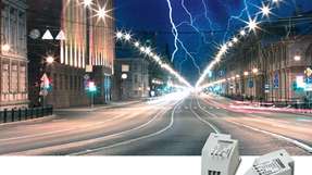Wenn es blitzt: Straßenbeleuchtung mit LED-Technik wird mit speziellen Schutzgeräten abgesichert.