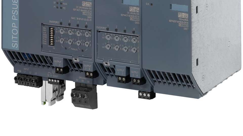Das Stromversorgungssystem Sitop PSU8600 ist die erste Gleichstromversorgung mit integrierter Industrial-Ethernet-/Profinet-Schnittstelle. 