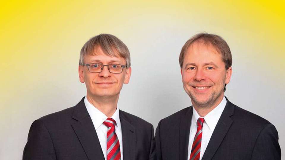 Dr. Rudo Grimm und Dr. Matthias Lenord, von links nach rechts, bilden die neue Doppelspitze von Lenord+Bauer.