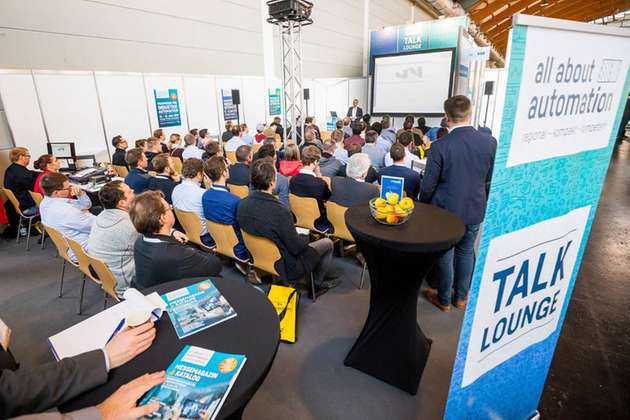 Stets gut besucht: die Vorträge der Talk Lounge auf der der all about automation.