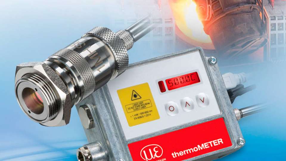 Das Thermometer CTRatio misst im Bereich 250 bis 3.000 °C und wird vorwiegend in der Metallverarbeitung eingesetzt.