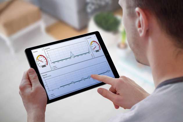 Konzeptstudie: Über ein Dashboard können Nutzer die Filtration vollständig verwalten und zum Beispiel die Parameter des Filters überwachen oder wichtige Dokumente abrufen.