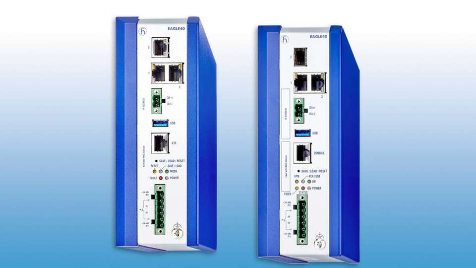 Die neue Eagle40 Firewall mit Multiport-Konfiguration soll für umfassende Cybersicherheit auch in rauen Umgebungen sorgen.