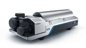 Die Dekanterzentrifuge X7E eignet sich mit einer Kapazität von bis zu 130 m3/h für mittelgroße bis große Kläranlagen.