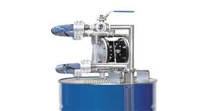 Das DMP-Mischsystem verfügt über eine integrierte Pumpe und einen Chemieschlauch, der verschiedene Flüssigkeiten fördern kann.