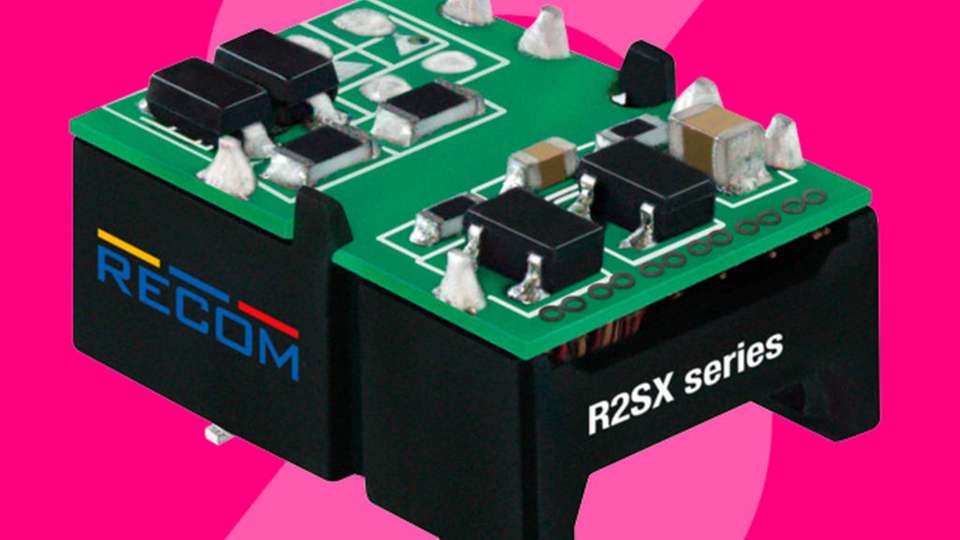 Die 2-W-DC/DC-Wandler R2SX von Recom sind jetzt bei Schukat bestellbar.