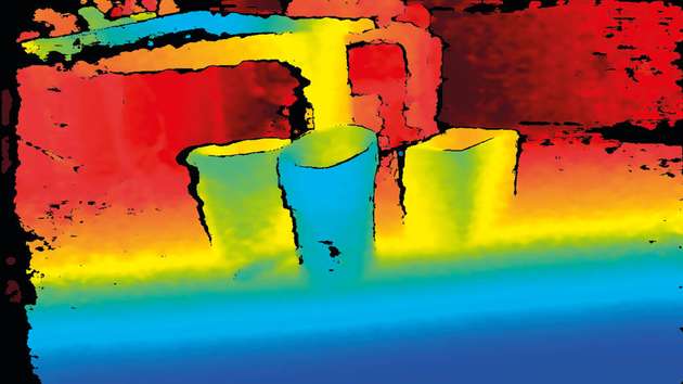 So sieht die Kamera: es entsteht eine echte, quantifizierte Tiefenwahrnehmung.